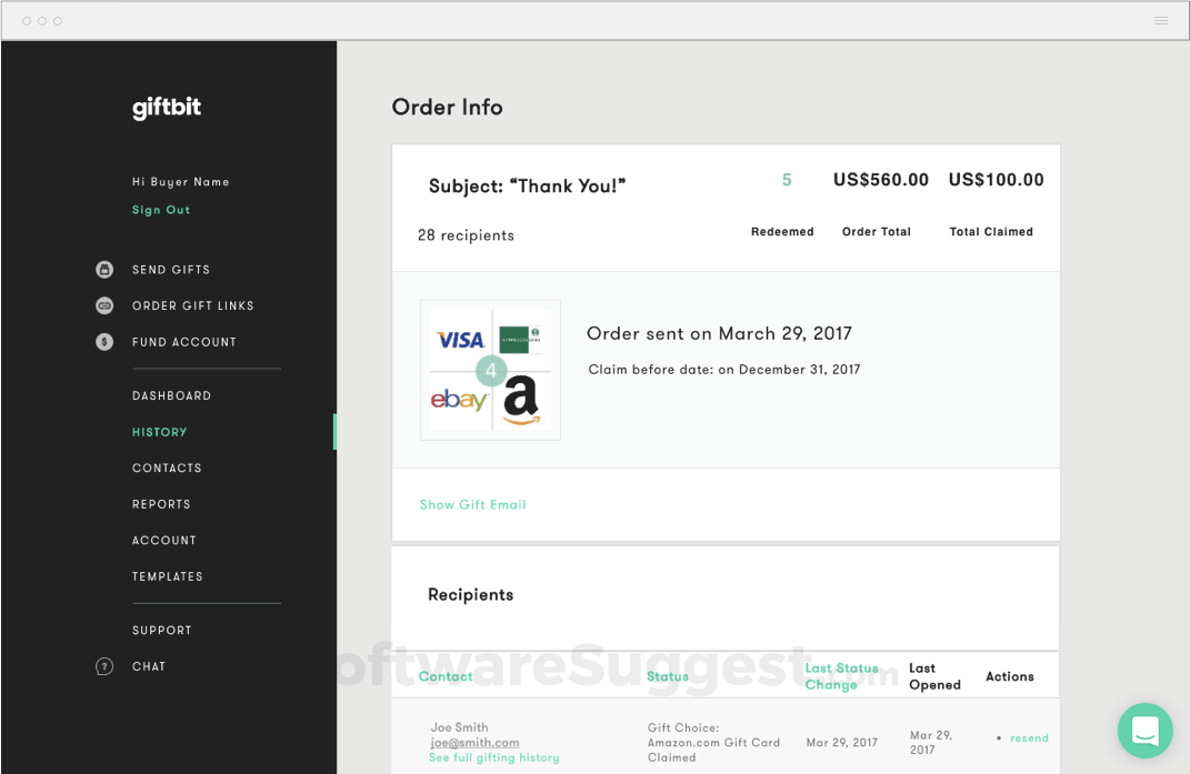 Giftbit: Details, Pricing, Features, & Integration in 2026
