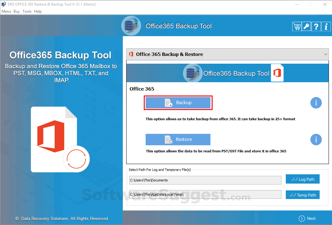 DRS Office 365 Backup Pricing, Features, and Reviews (Jul 2025)