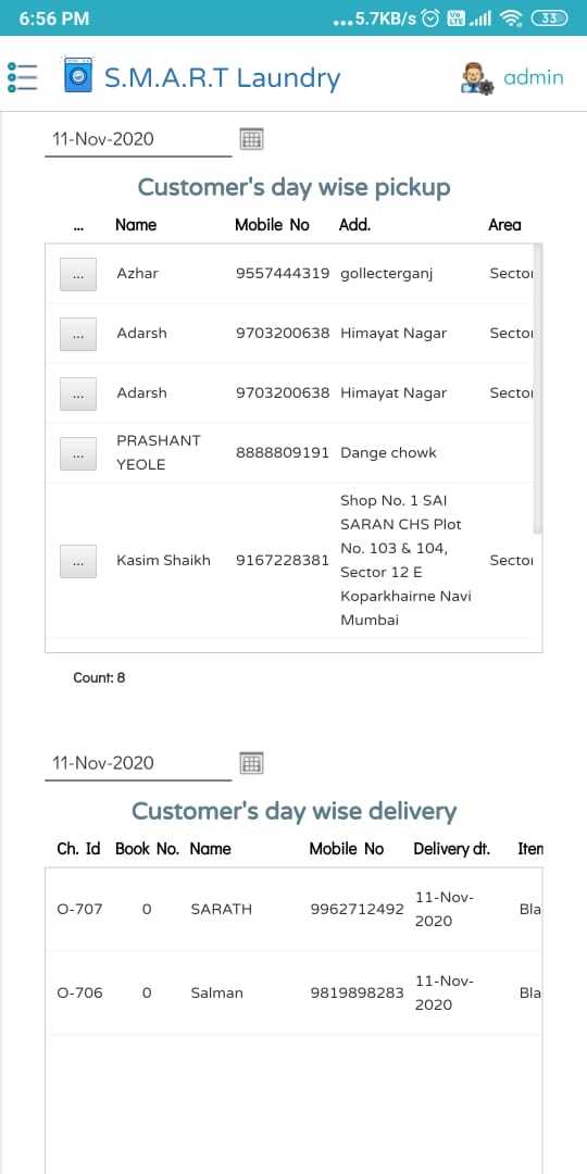 SMART Laundry Mobile app for iOS and Android Devices in 2024