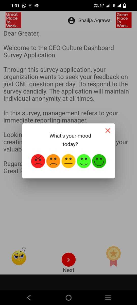CEO Culture Dashboard Mobile app for iOS and Android Devices in 2026