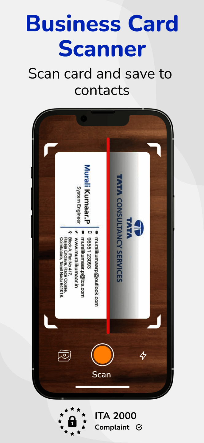 Business Card Scanner Mobile app for iOS and Android Devices in 2024