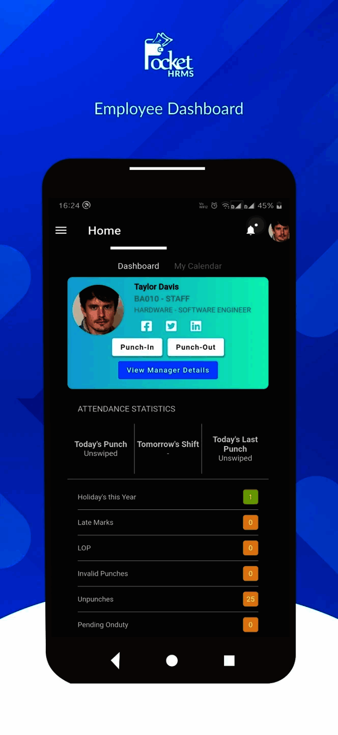 Pocket HRMS Mobile app for iOS and Android Devices in 2024