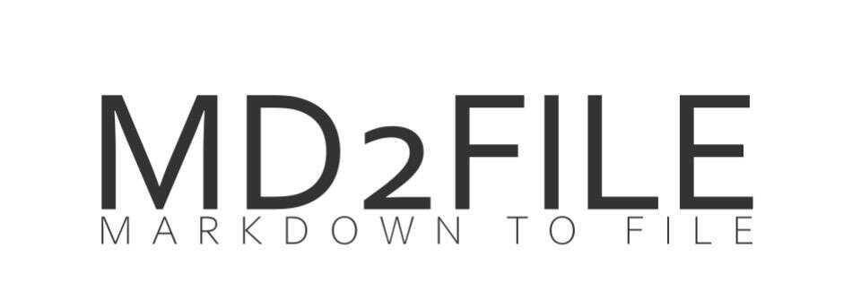 Logo for MD2FILE